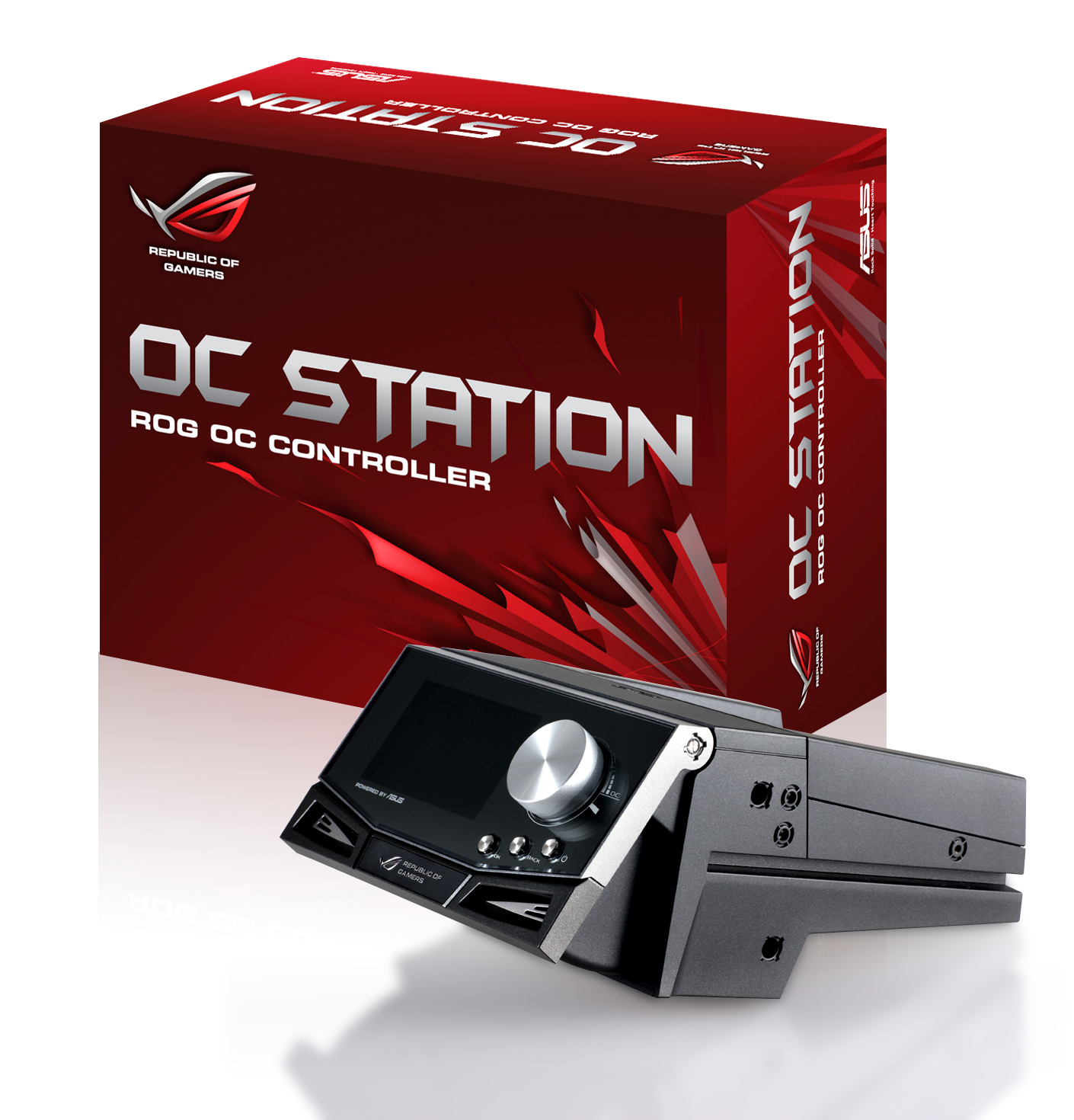 Asus панель. ASUS Gaming Station. Панель для разгона ASUS. ASUS ROG контроль 5.25. ASUS ROG OC Station купить.