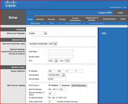 linksys e4200 setup software download