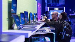 At CES 2025 in Las Vegas, Intel offered a preview of PCs powered by the latest Intel Core Ultra processors. PHOTO: Intel Corporation